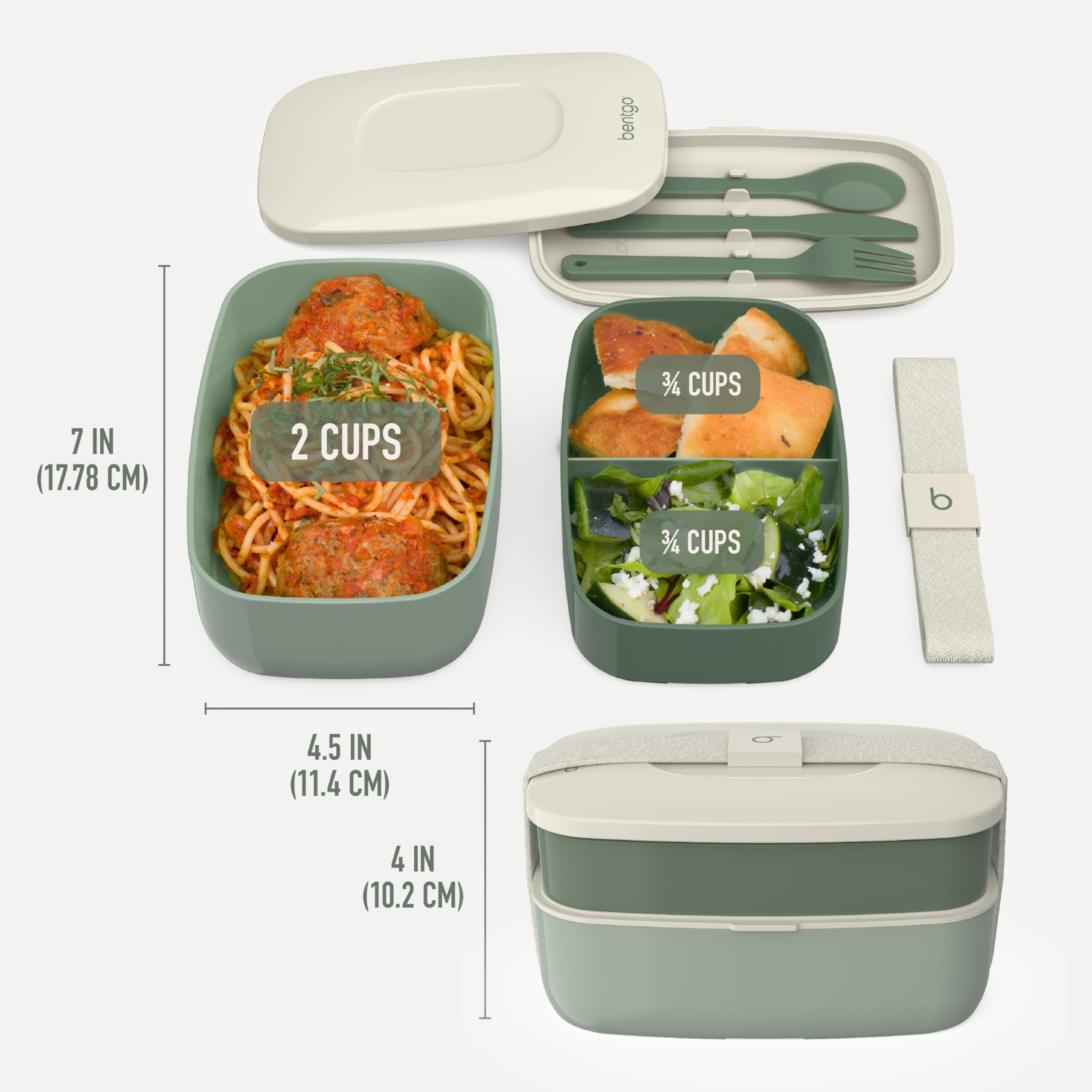 Bentgo Classic microwave and dishwasher-safe main containers for easy heating and cleaning.