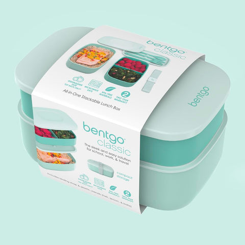 Bentgo Classic nestable design saves space in bags and cupboards.
