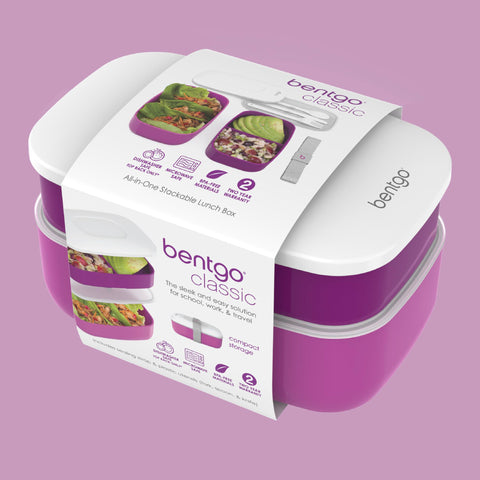 Bentgo Classic purple lunch box ready for school or work