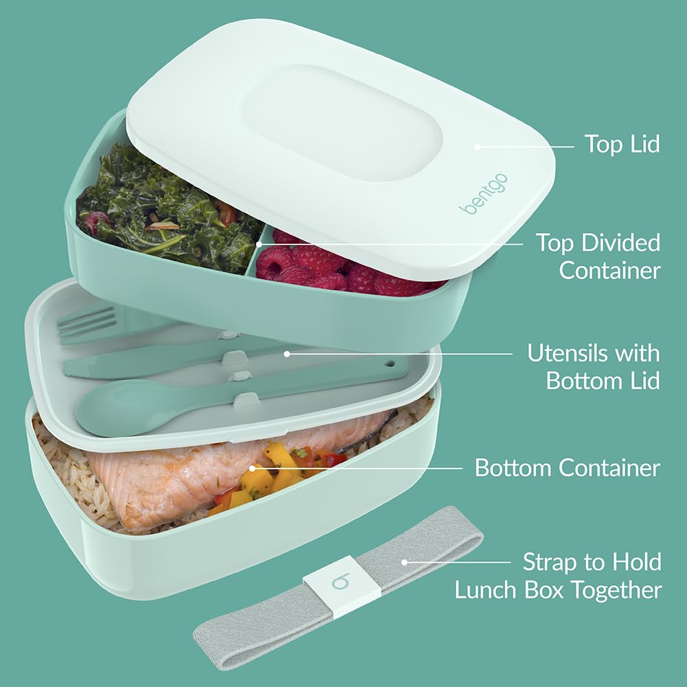 Bentgo Classic sealing strap keeps contents secure during transit.