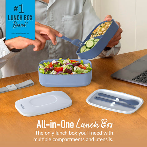 Bentgo Classic Slate stackable design helps save space in bags.
