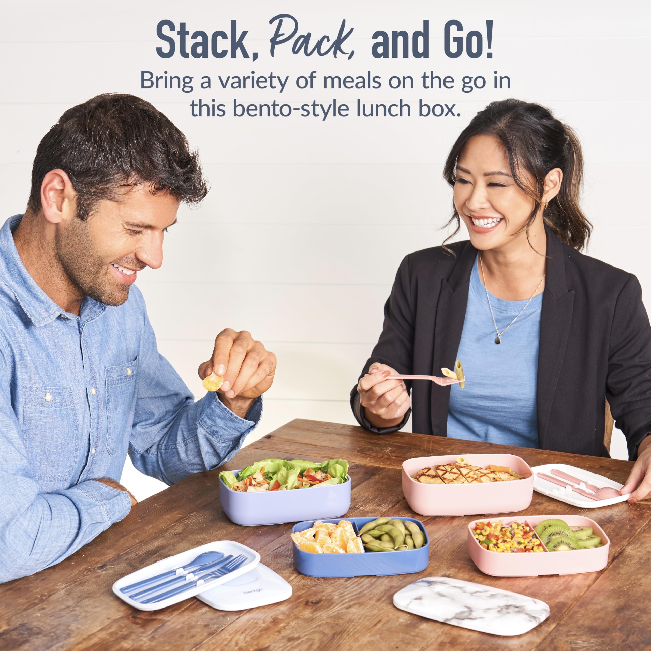 Bentgo Classic Slate three-compartment layout keeps meals organized.