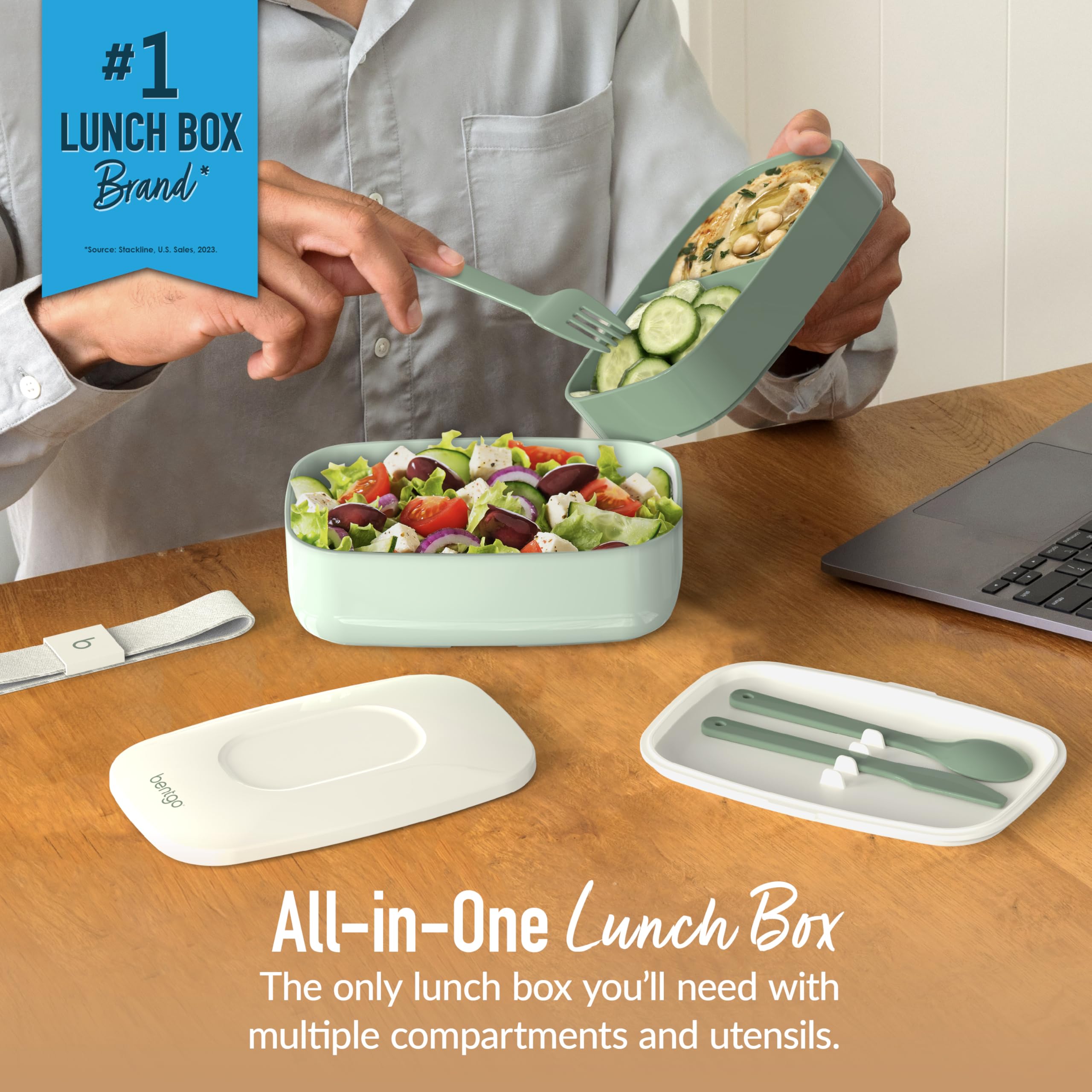 Bentgo Classic three-compartment layout keeps portions organized.