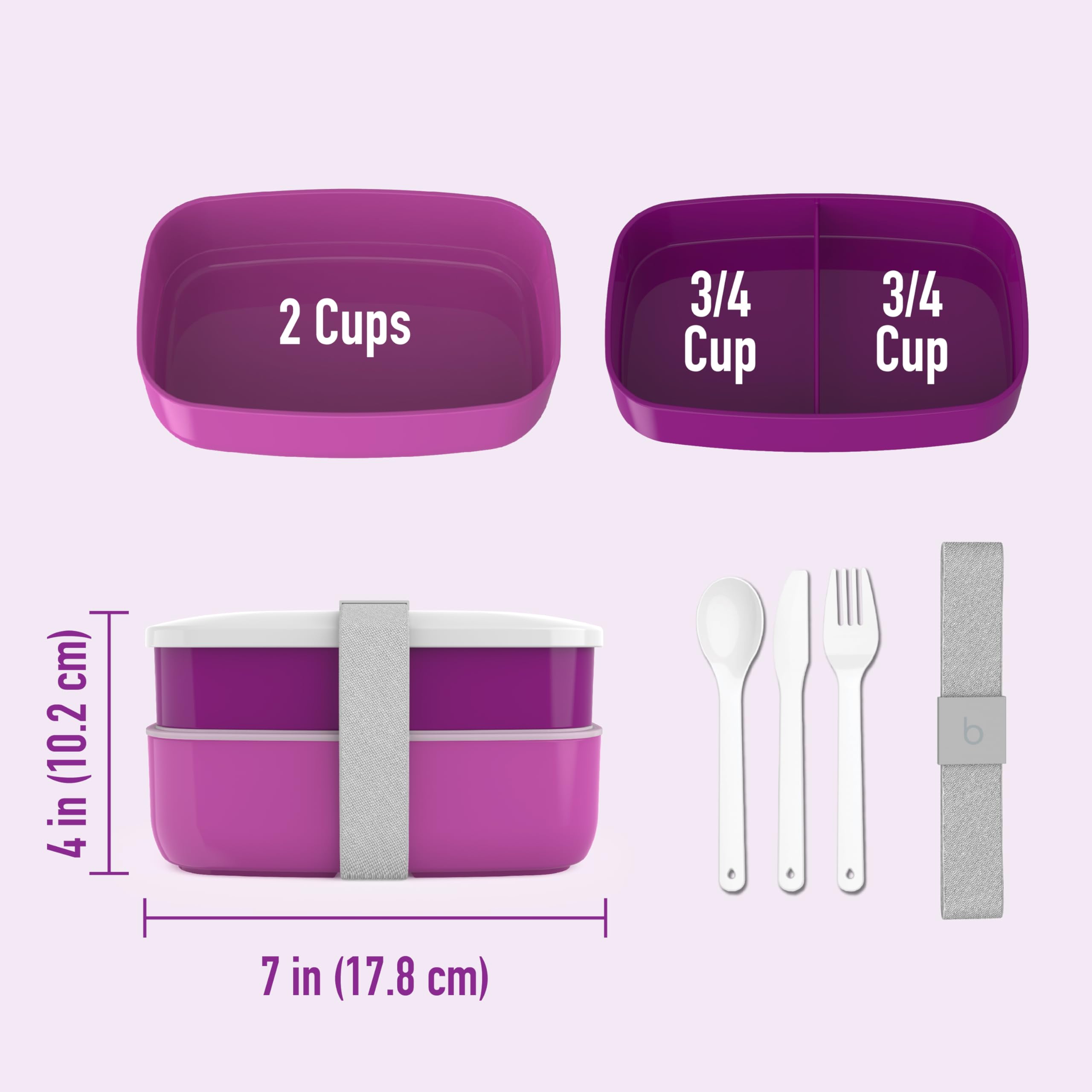 Bentgo Classic includes built-in utensil set for easy on-the-go meals