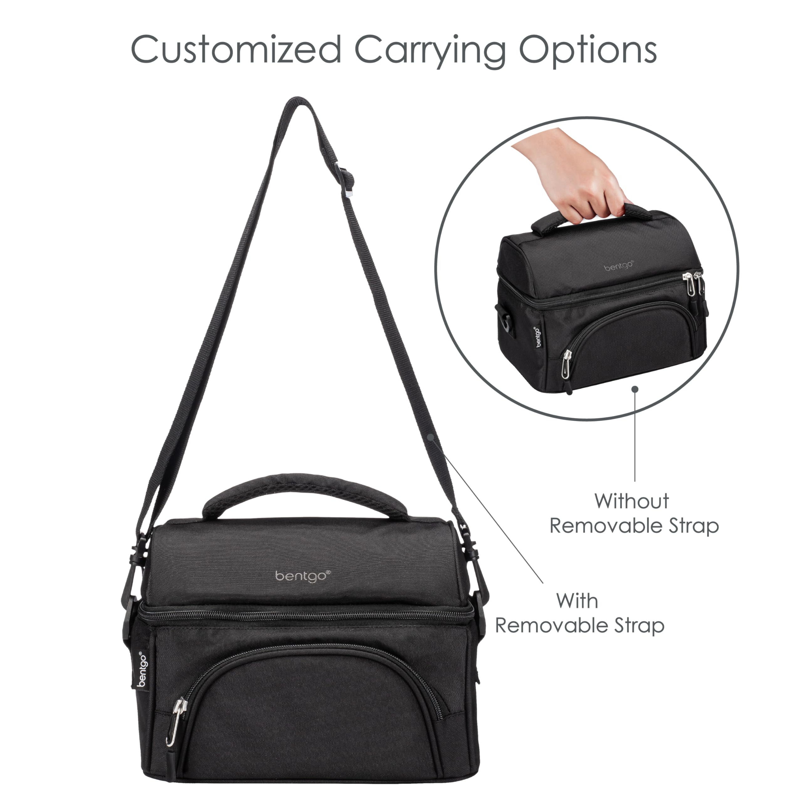 Bentgo Deluxe Lunch Bag padded handle for easy grab-and-go use