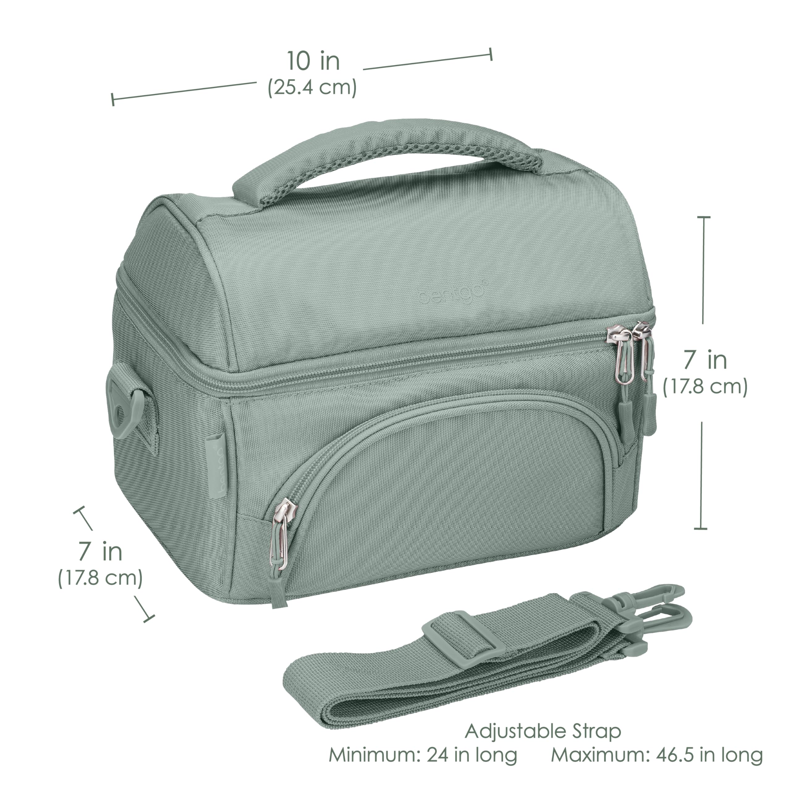 Bentgo Deluxe two‑way zippers provide easy access to your lunch.