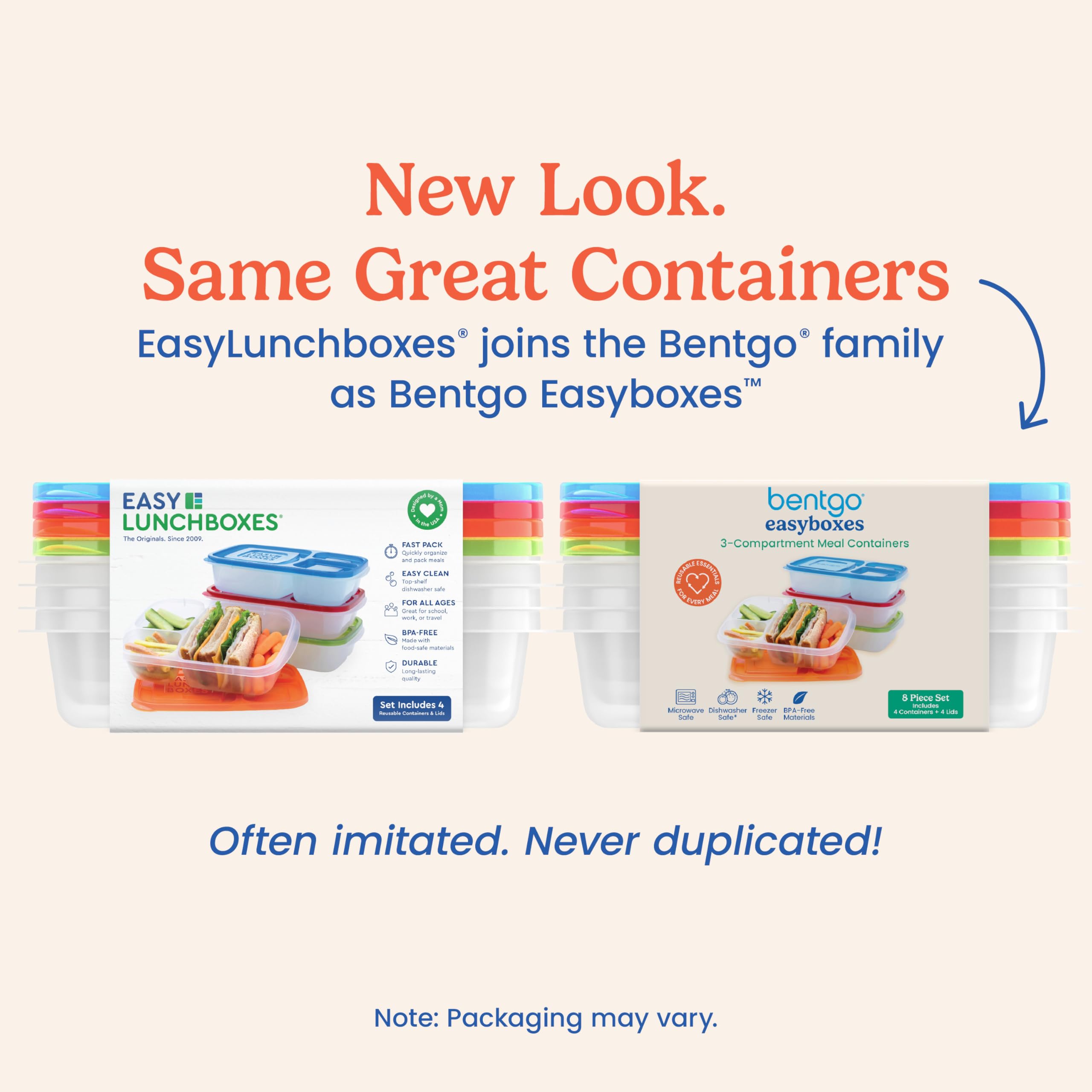 Bentgo Easyboxes BPA-free design supports durable, reusable lunch solutions.