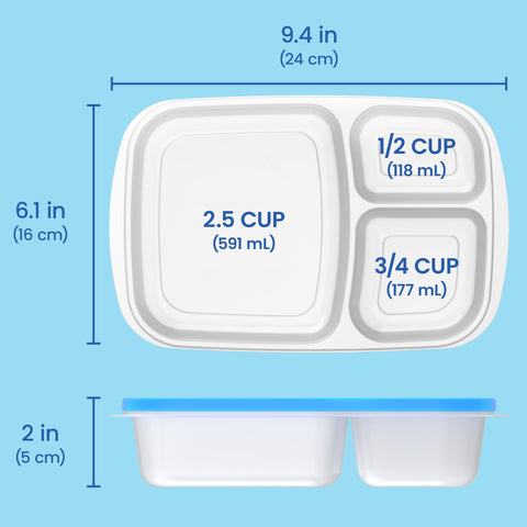 Bentgo Easyboxes compact design nests inside one another for space-saving storage.