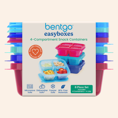 Bentgo Easyboxes compact stackable set fits neatly in pantry or bag.