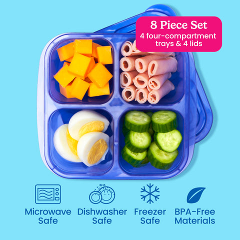 Bentgo Easyboxes dishwasher-microwave-safe design enables quick cleanup and reheating.