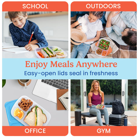 Bentgo Easyboxes four-piece set keeps meals organized and reduces waste.