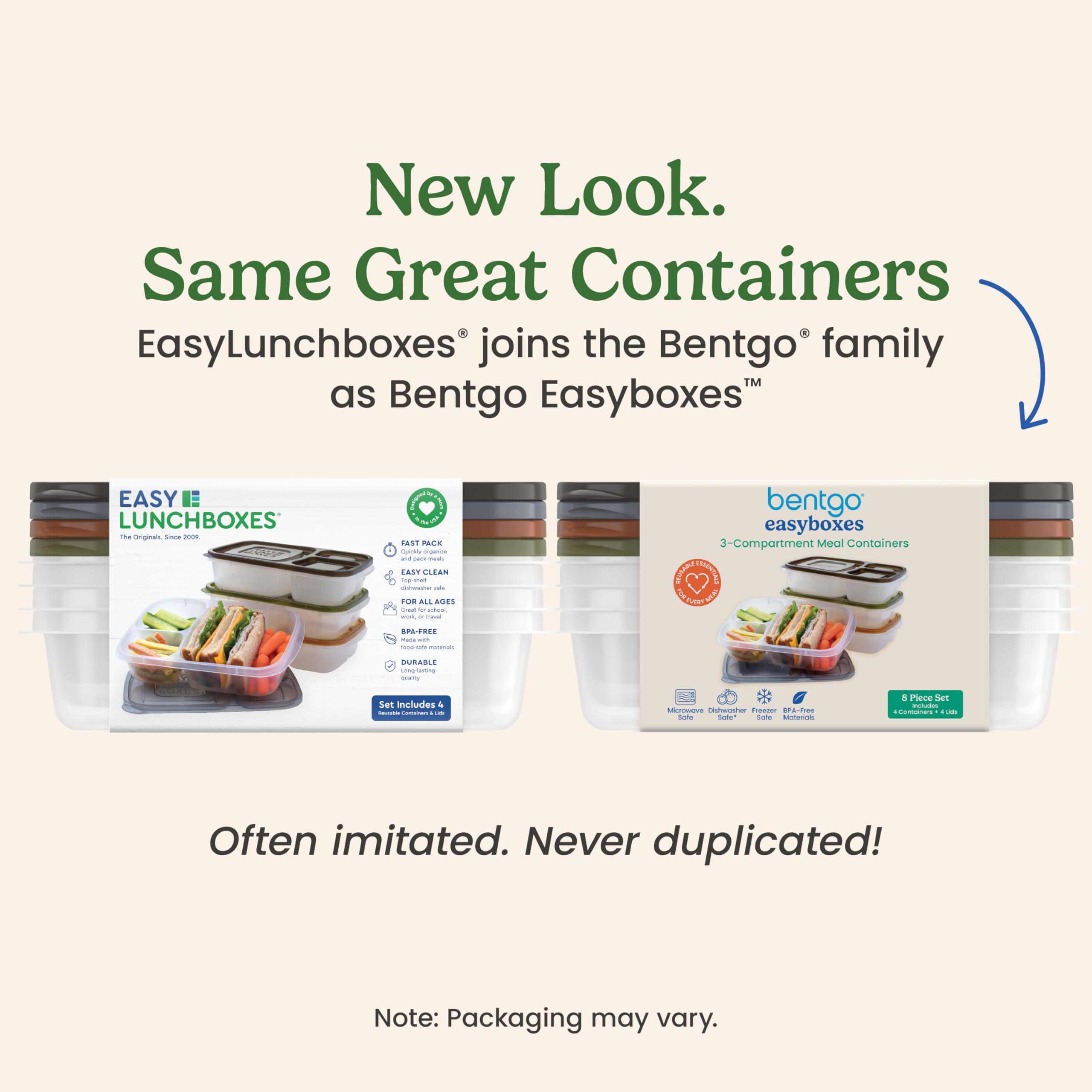 Bentgo Easyboxes are freezer-safe for long-term portion storage