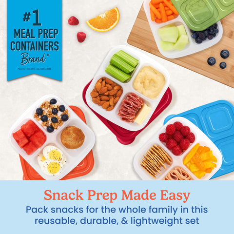 Bentgo Easyboxes lid sealing in freshness for four-compartment trays