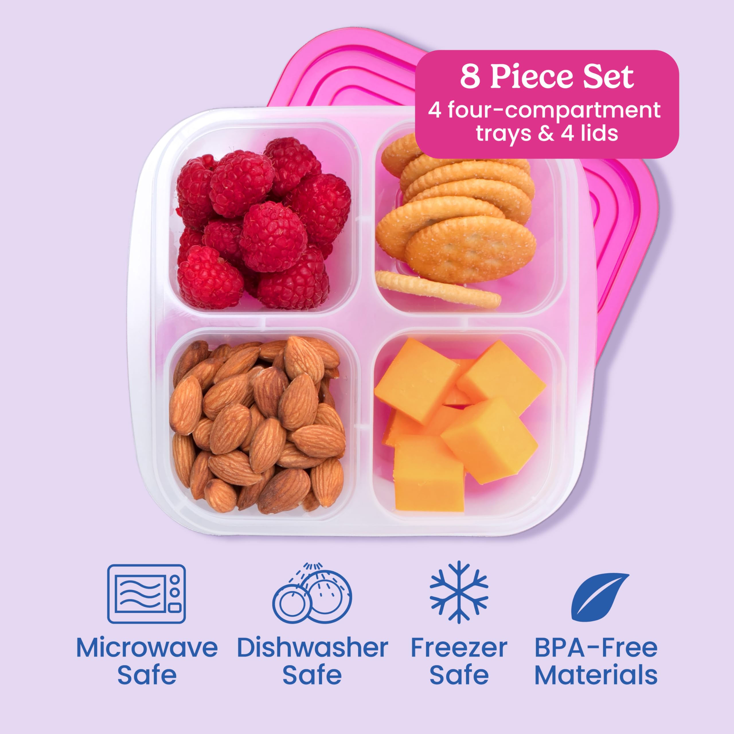 Nestable Bentgo Easyboxes design saves pantry space and reduces clutter.