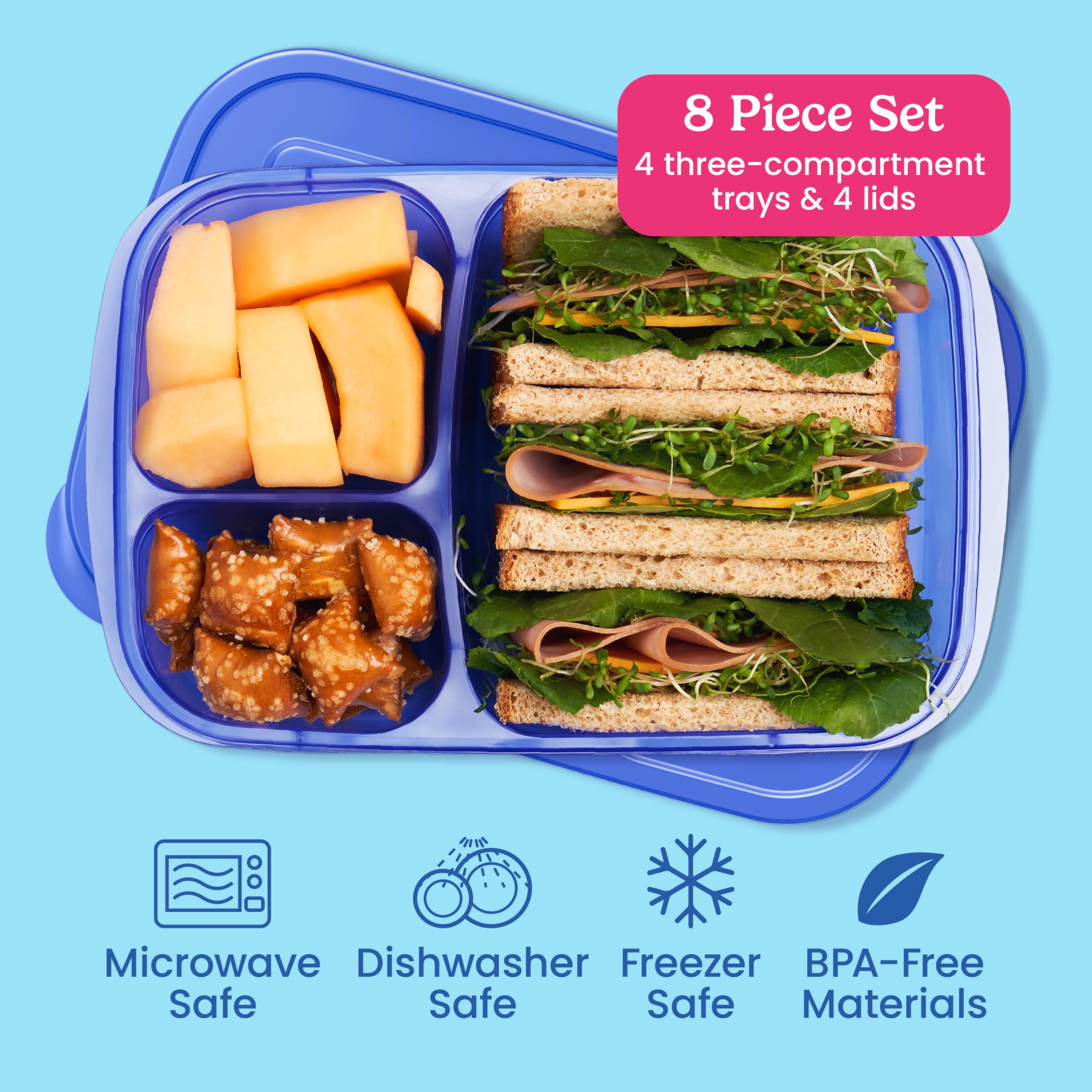 Bentgo Easyboxes stacked neatly to save pantry space