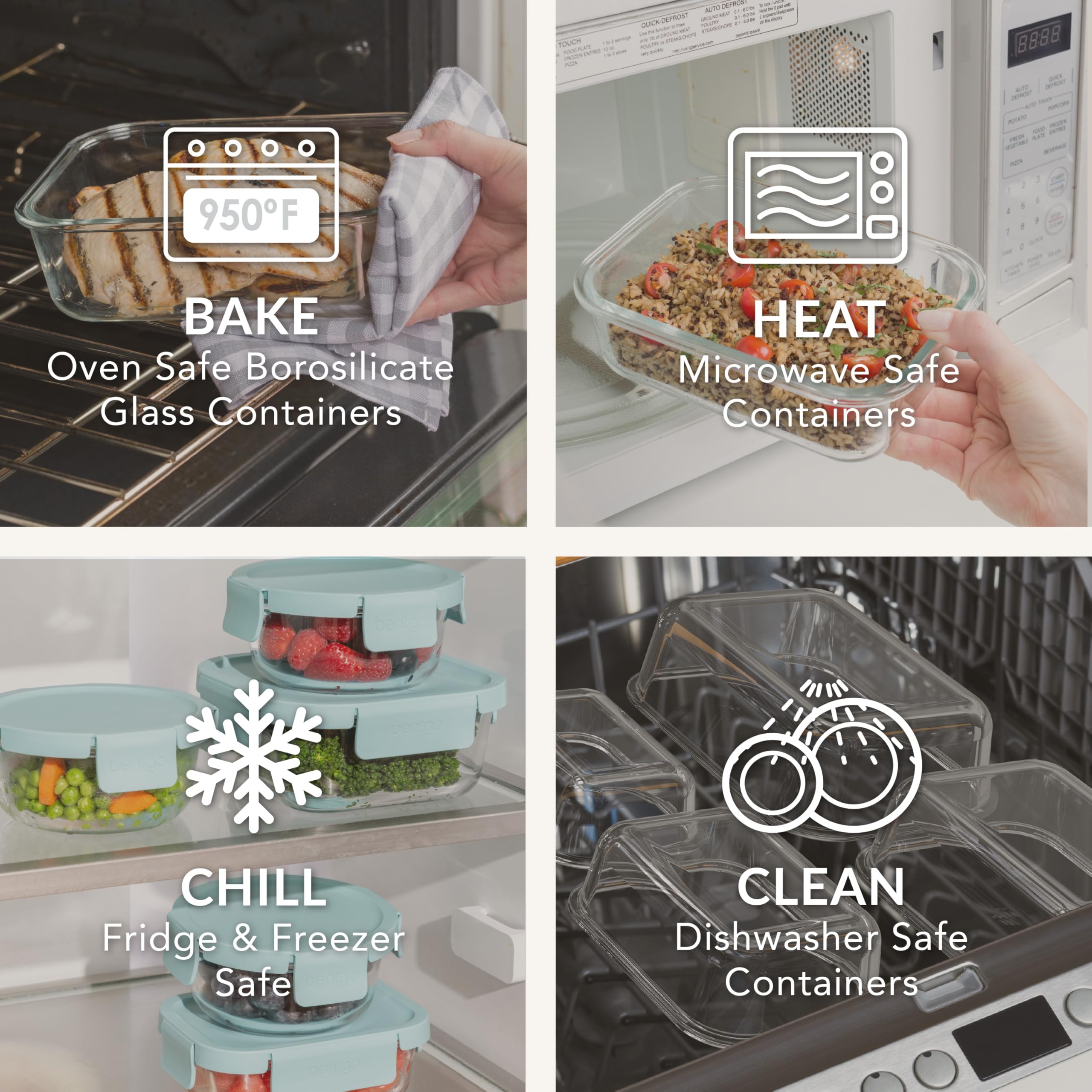 Bentgo Glass is dishwasher safe for easy cleanup after busy days.