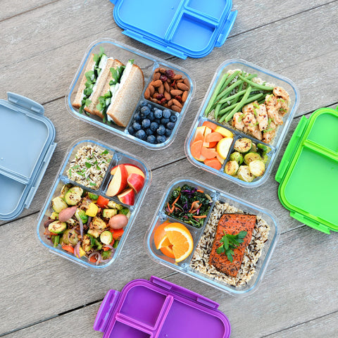 Bentgo Glass Lunch Box built from durable BPA-free glass for easy cleaning.