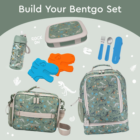 Bentgo Kids Prints dino-fossils pattern adds playful appeal to lunch.