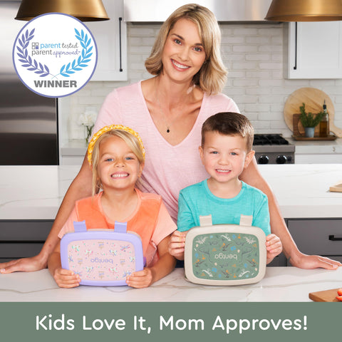 Bentgo Kids Prints five-compartment Bento organizes portions for growing appetites.