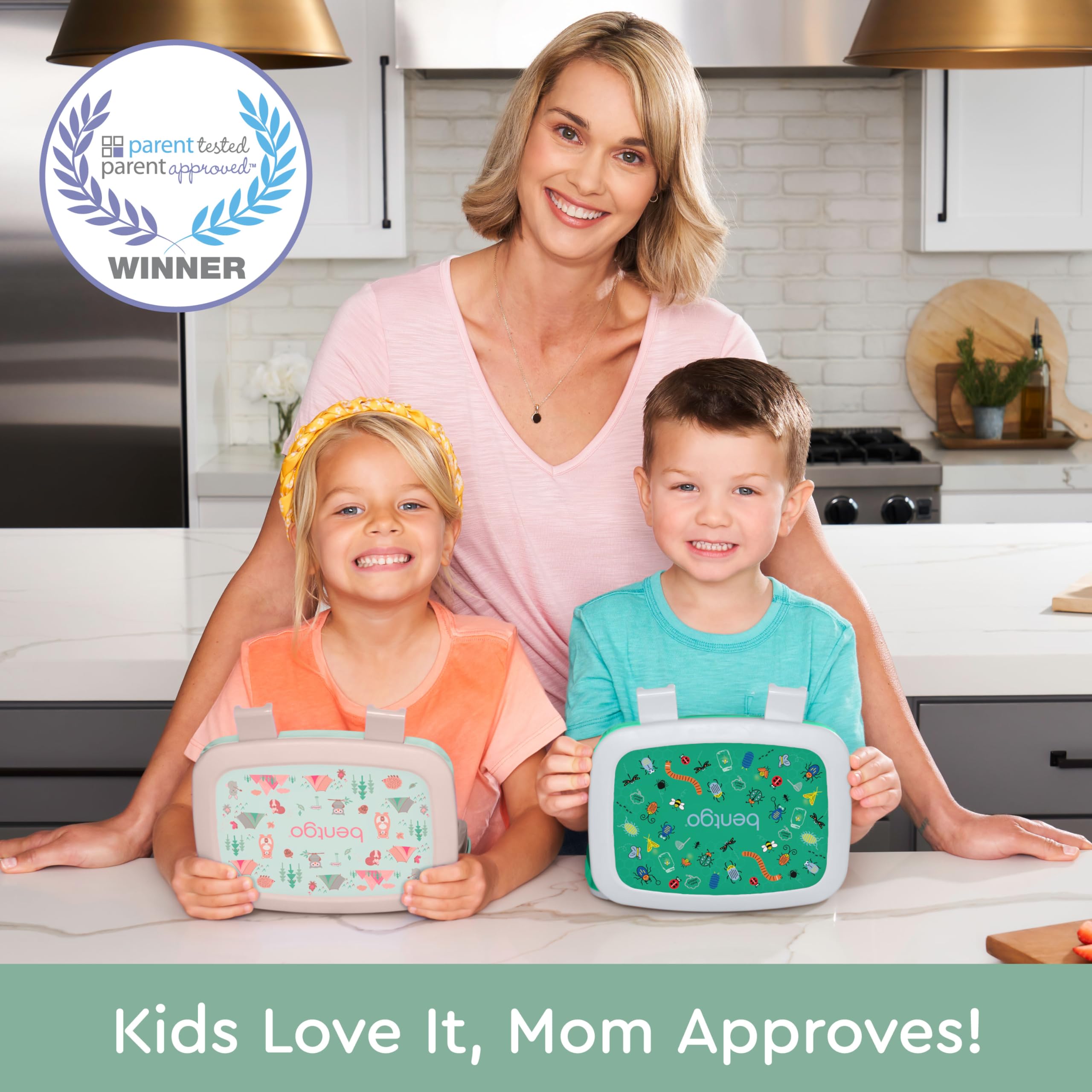Bentgo Kids Prints five-compartment design supports portion control for kids