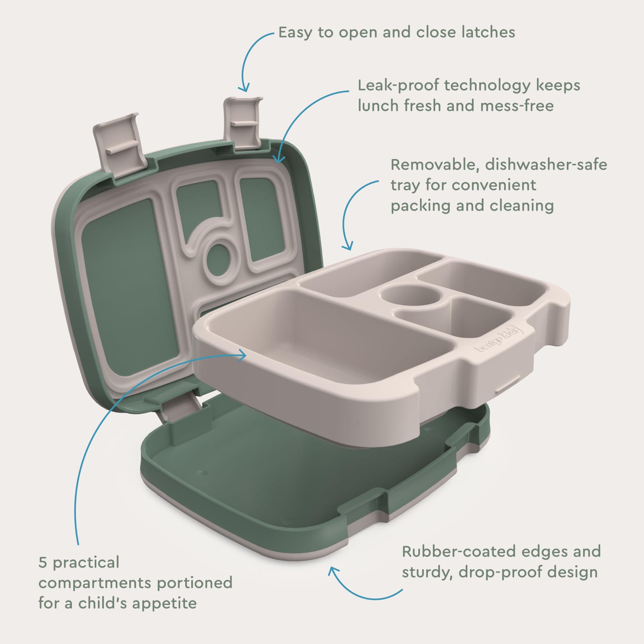 Bentgo Kids Prints PFAS-free and BPA-free materials ensure safe food contact.