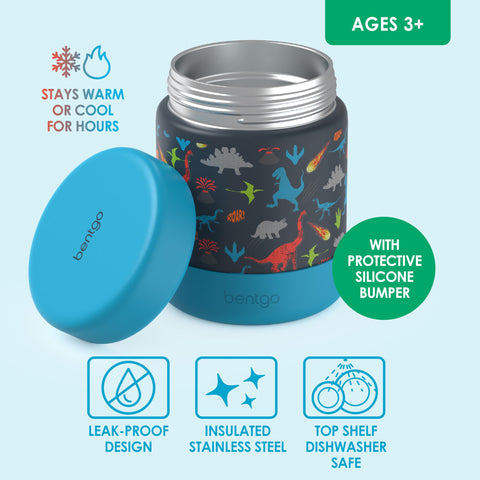 Bentgo Kids removable silicone bumper protects against drops during busy days