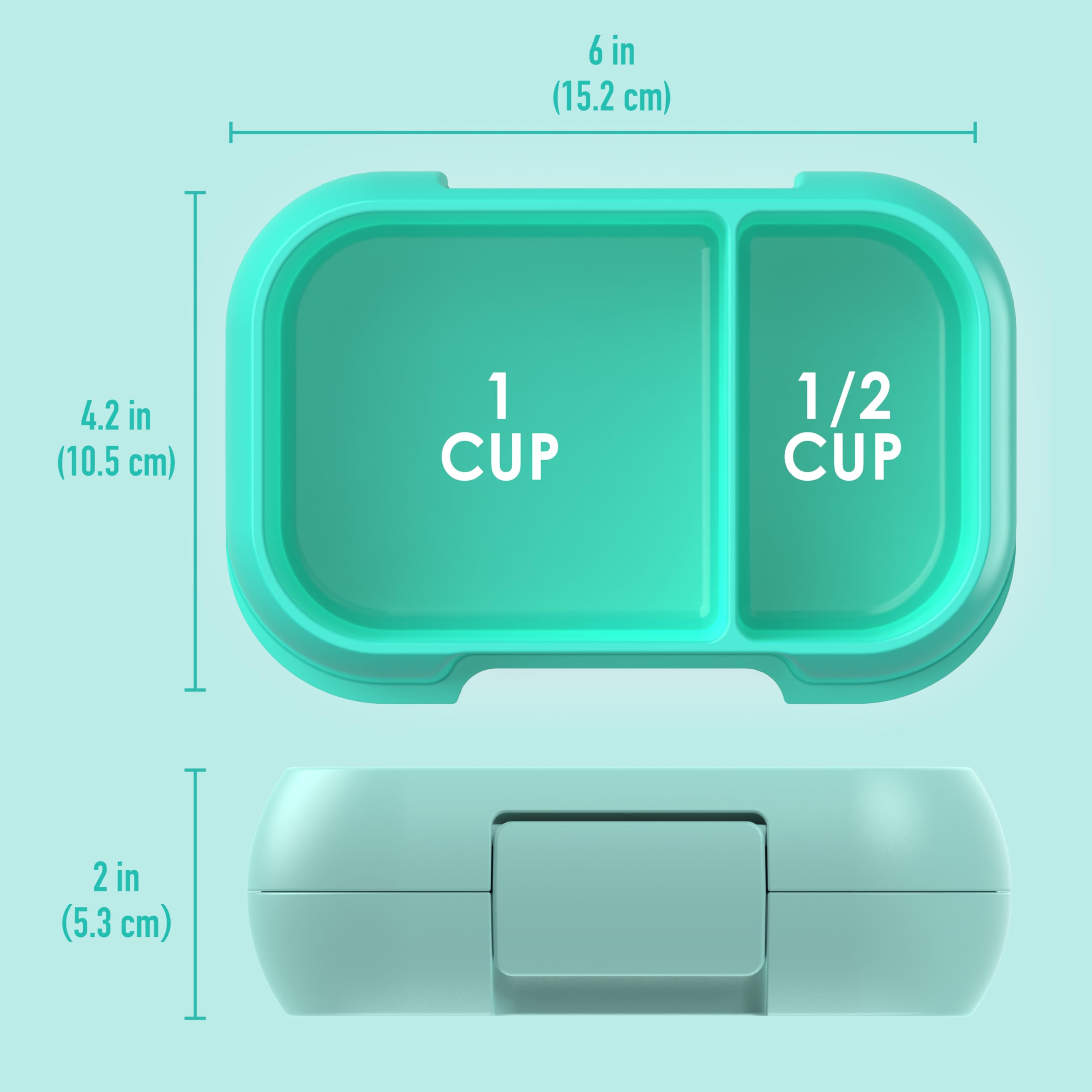 Bentgo Kids Snack aqua color adds appeal for kids at school.