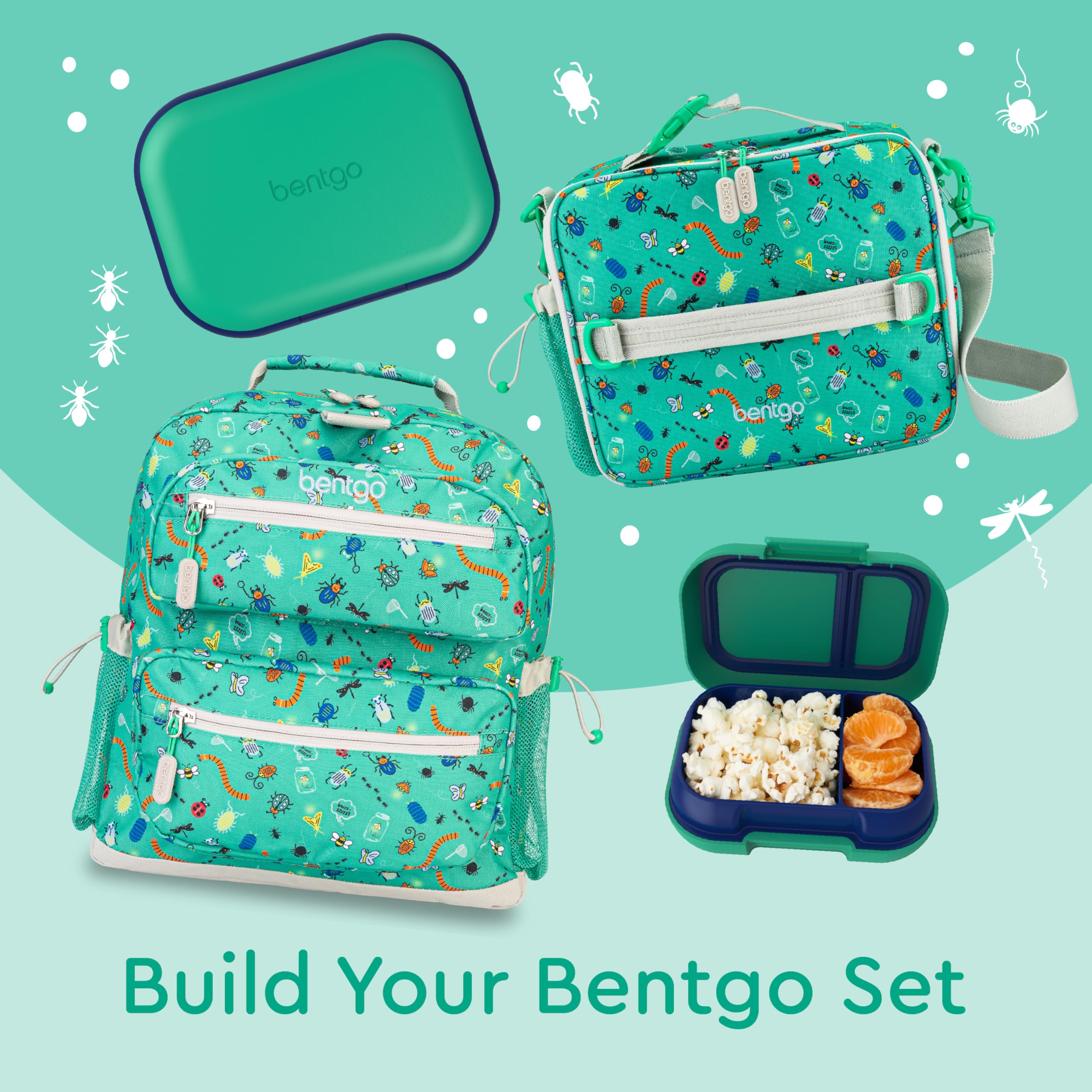 Bentgo Kids Snack backpack-ready design fits in bags for school days.