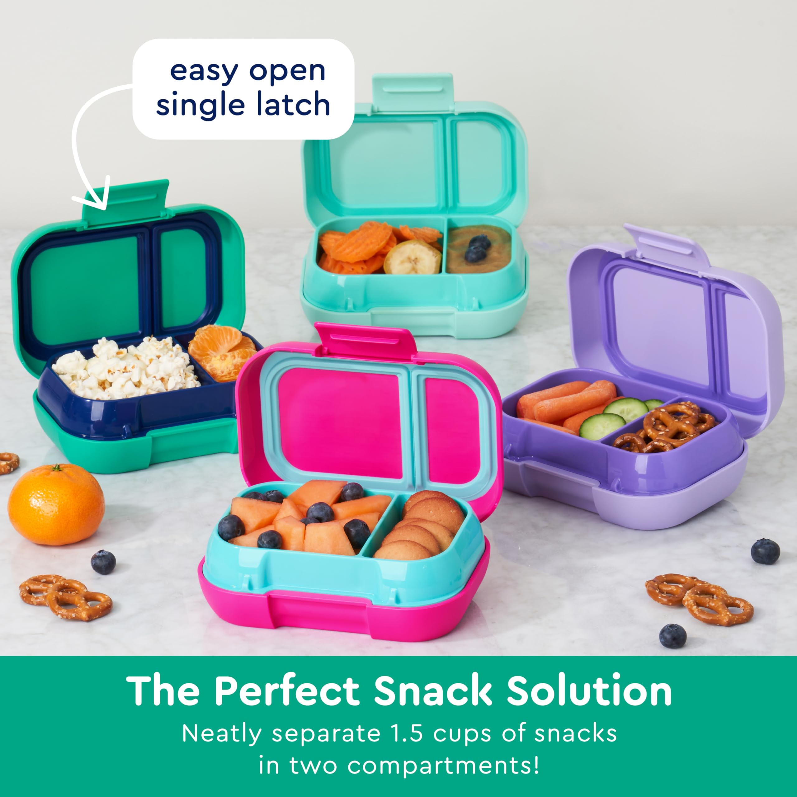 Bentgo Kids Snack dishwasher-safe design simplifies cleanup after school.