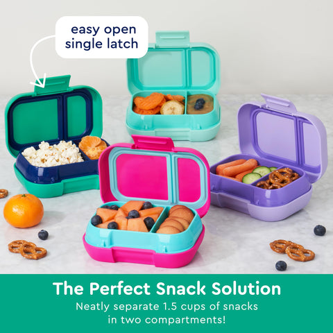 Bentgo Kids Snack dishwasher-safe design simplifies cleanup after school.