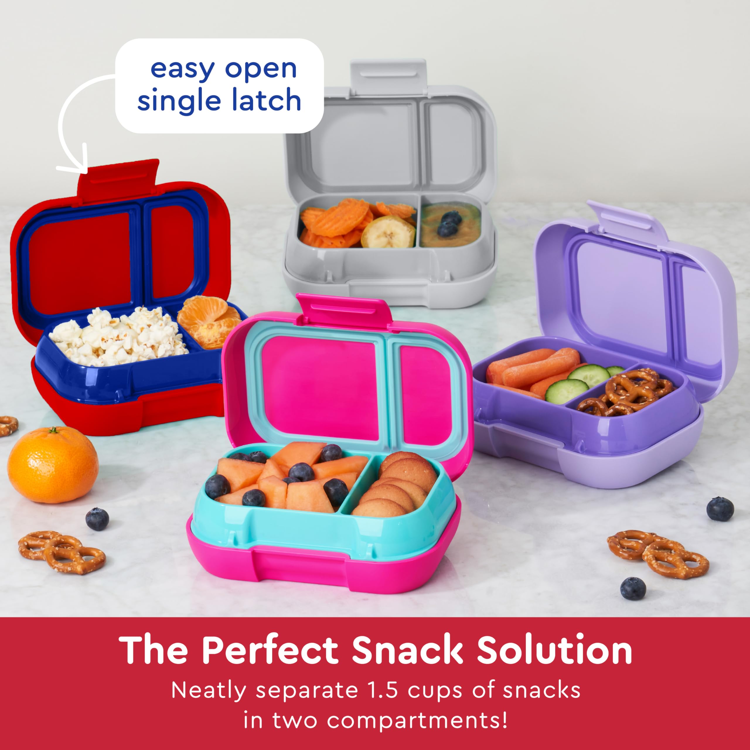 Bentgo Kids Snack dishwasher-safe container for quick cleanup.