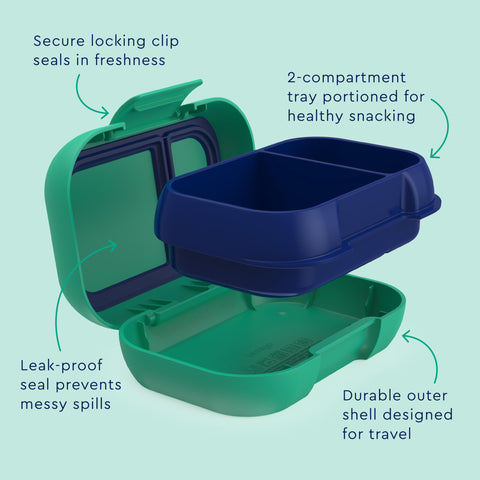 Bentgo Kids Snack microwave-safe and fridge-ready for flexible meal prep.