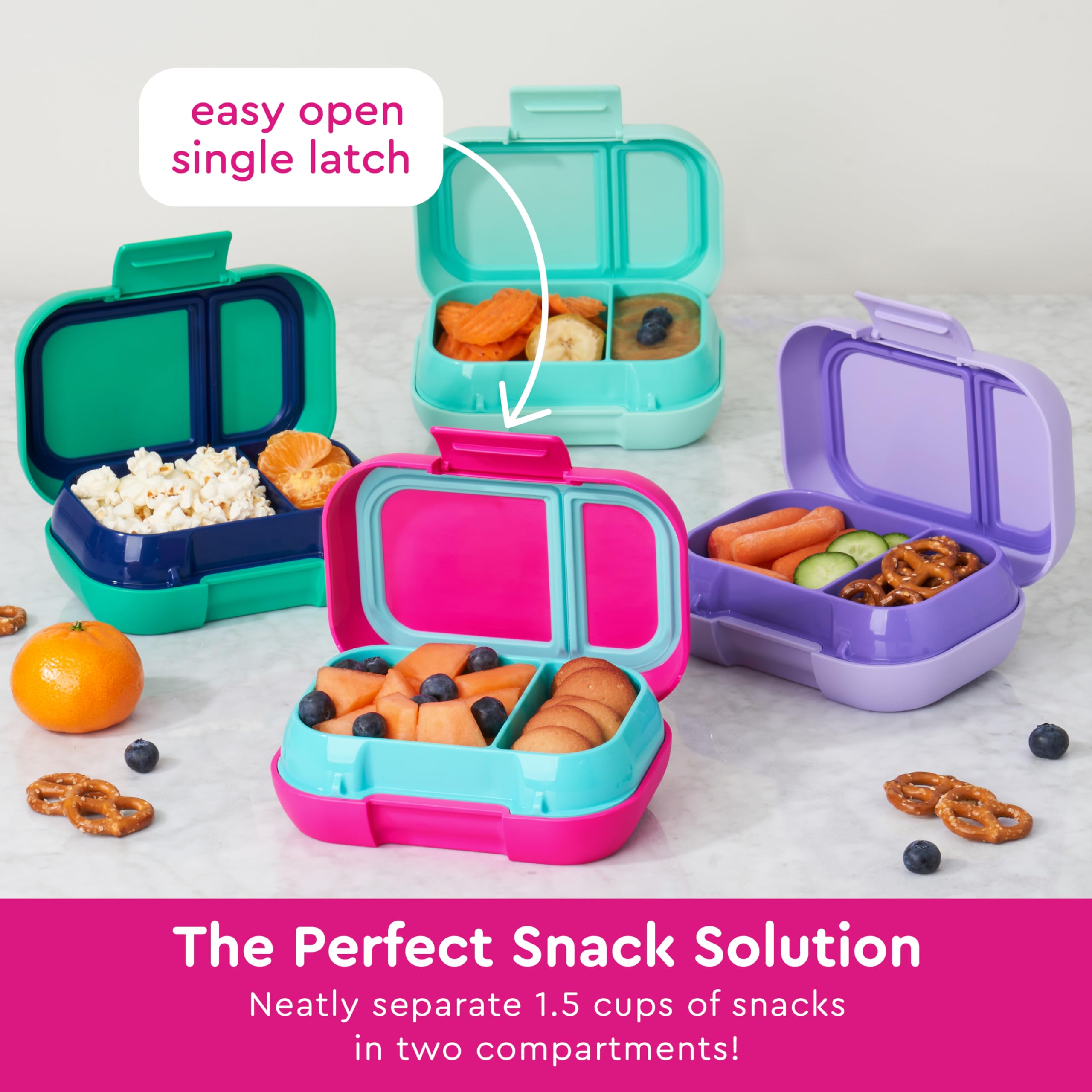 Bentgo Kids Snack microwave-safe and fridge-ready for flexible meals