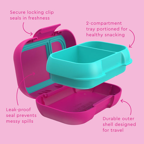 Bentgo Kids Snack portable, lightweight design fits backpacks easily