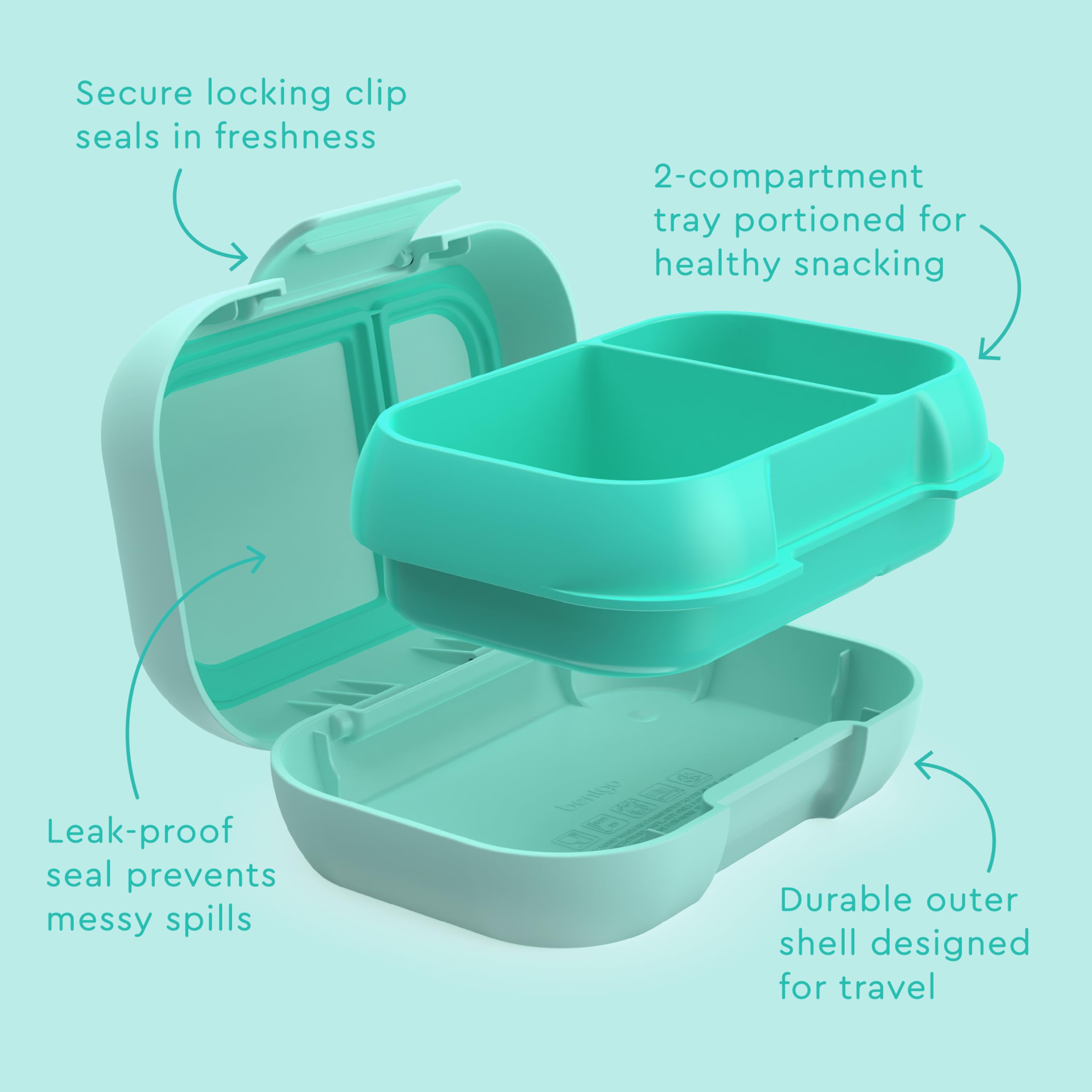 Bentgo Kids Snack single-latch open-close for little hands.