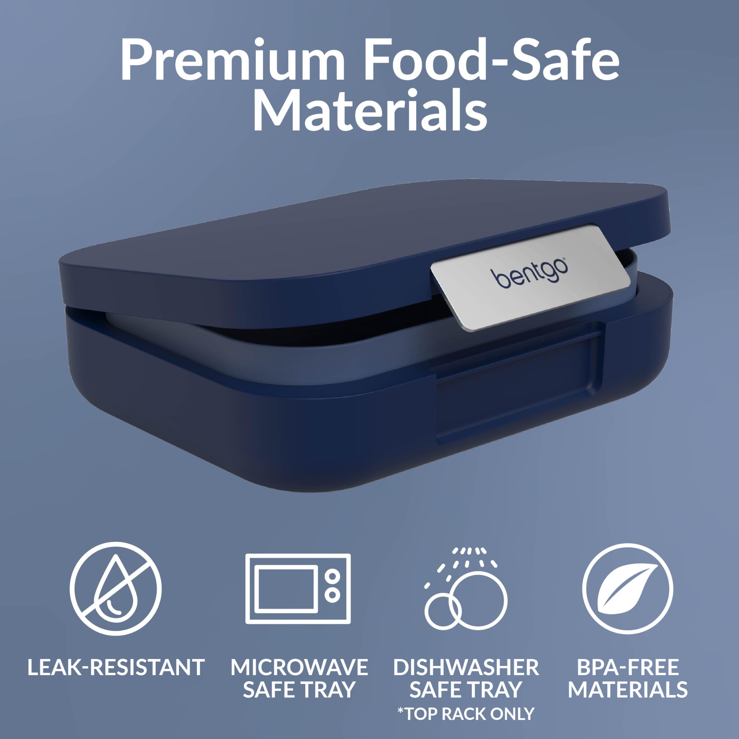 Bentgo Modern airtight lid closeup demonstrates leak resistance for sauces and dressings