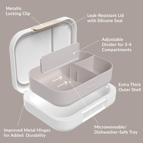 Two-tone matte Bentgo design stays stylish while keeping food fresh