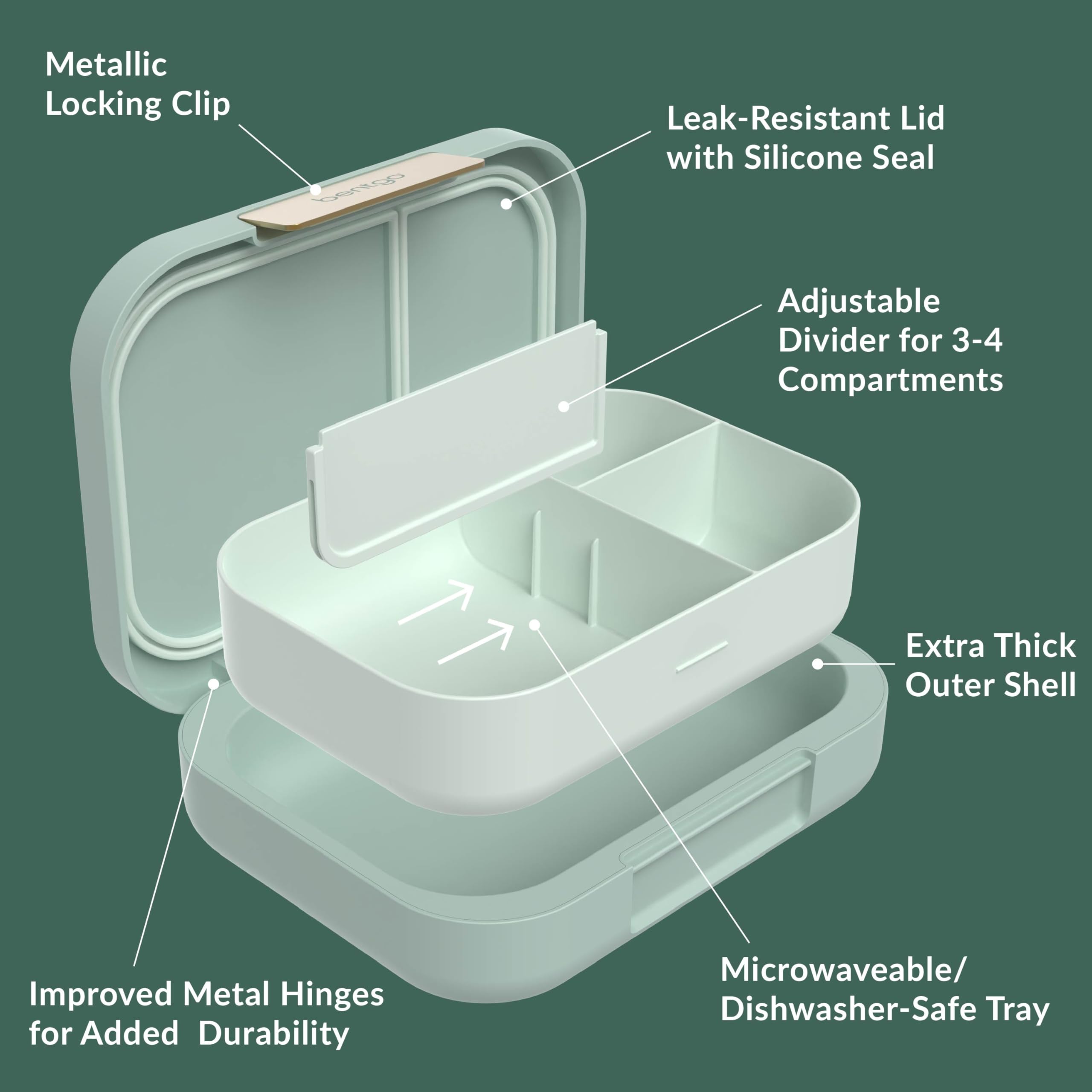 Bentgo Modern microwave-safe tray for quick reheating