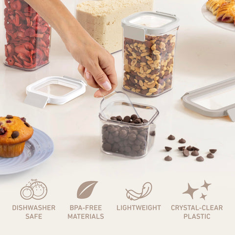 Bentgo Pantry scoops stacked neatly for space-saving storage.