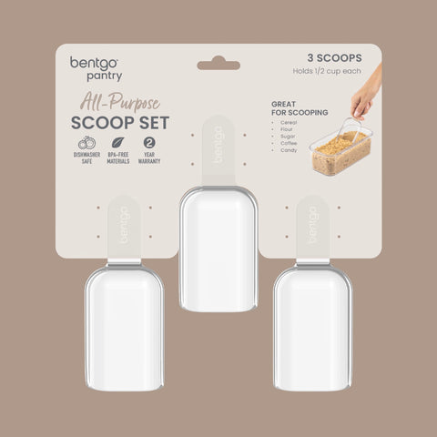 Bentgo Pantry three scoops with containers, quick pantry access.