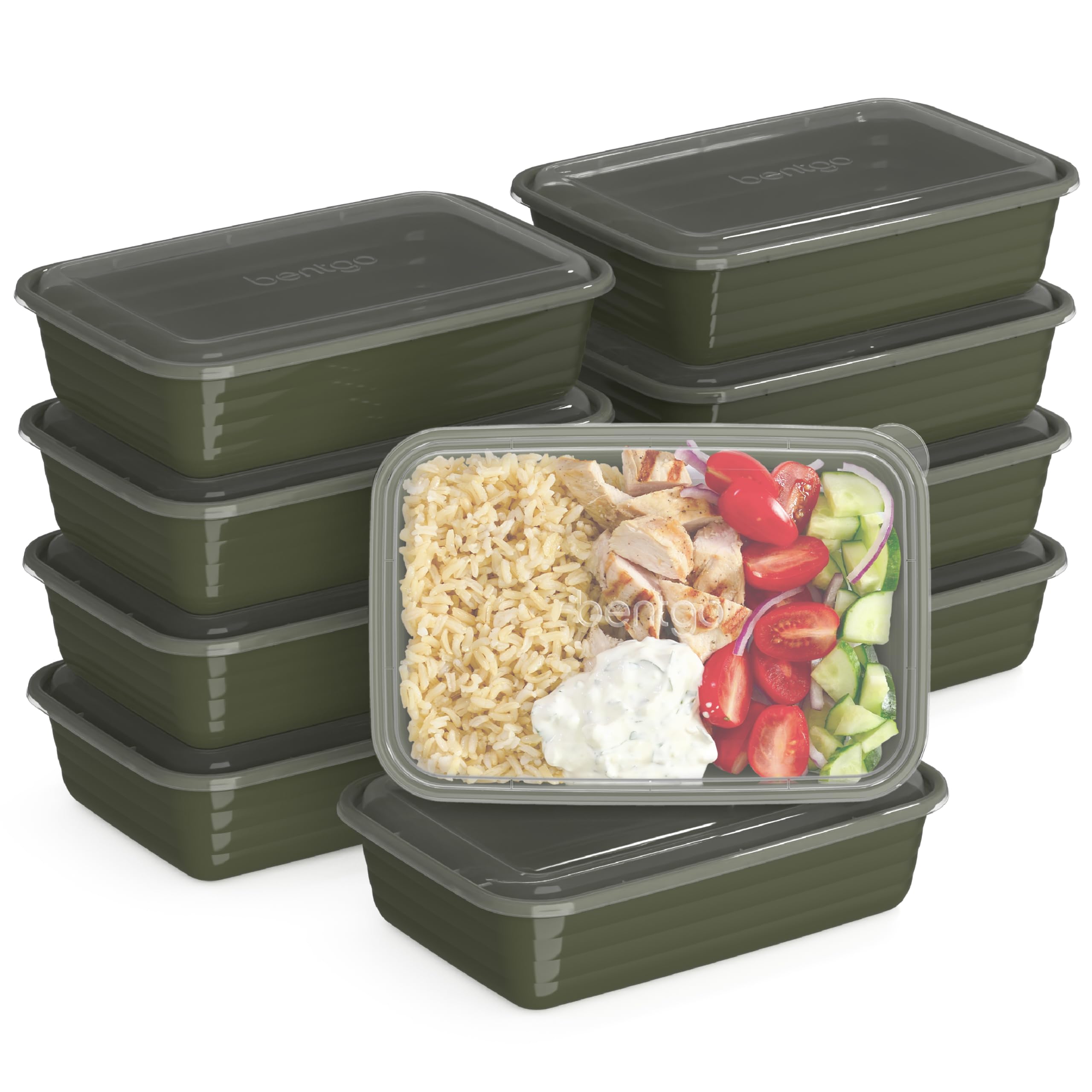 Bentgo Prep 20-piece set with trays and lids for organized meal prep