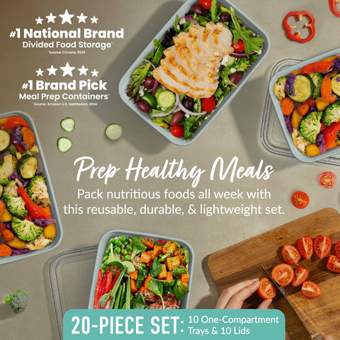 Bentgo Prep 4-cup portion trays support accurate portion control.