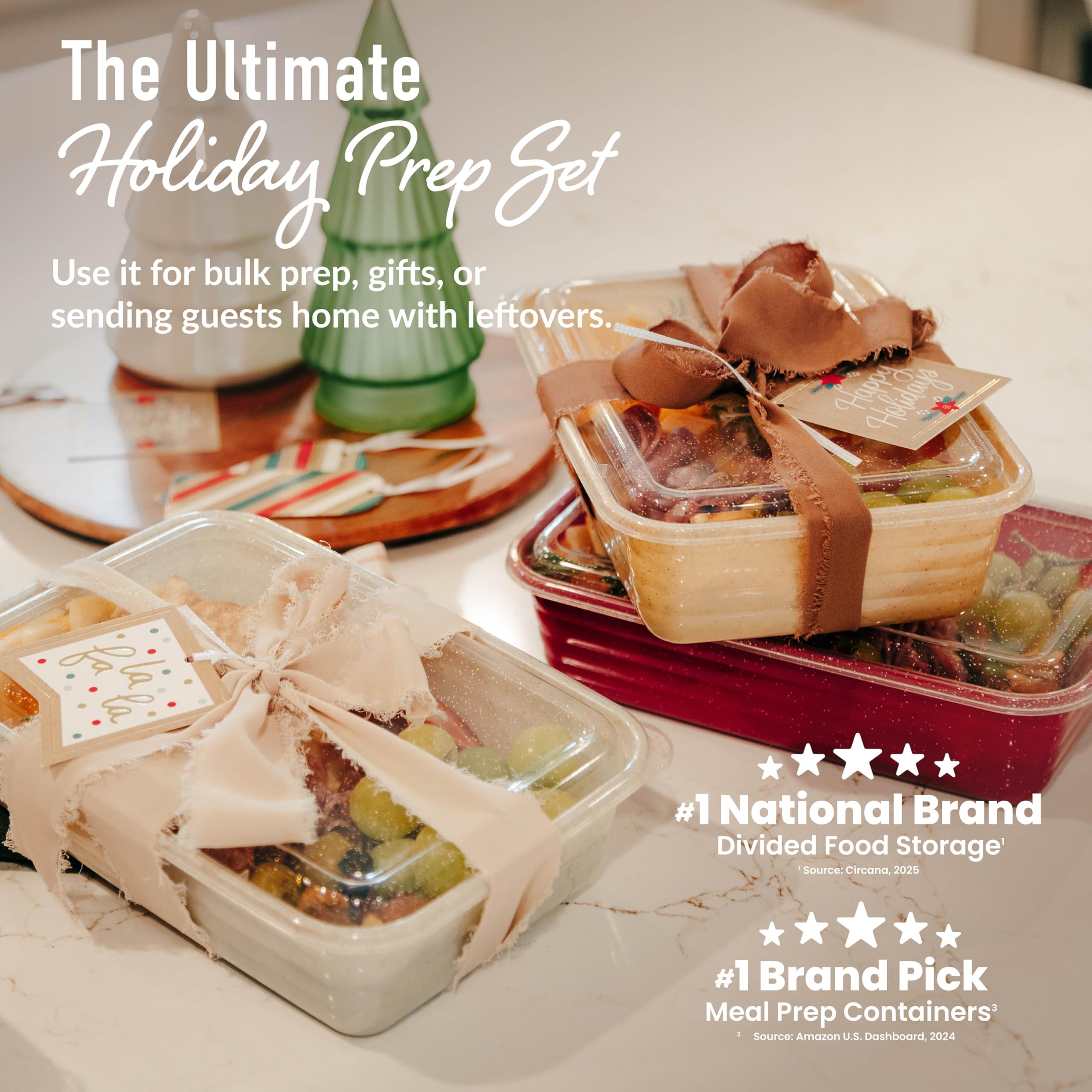 Bentgo Prep 4-cup containers shown for durable holiday meal storage