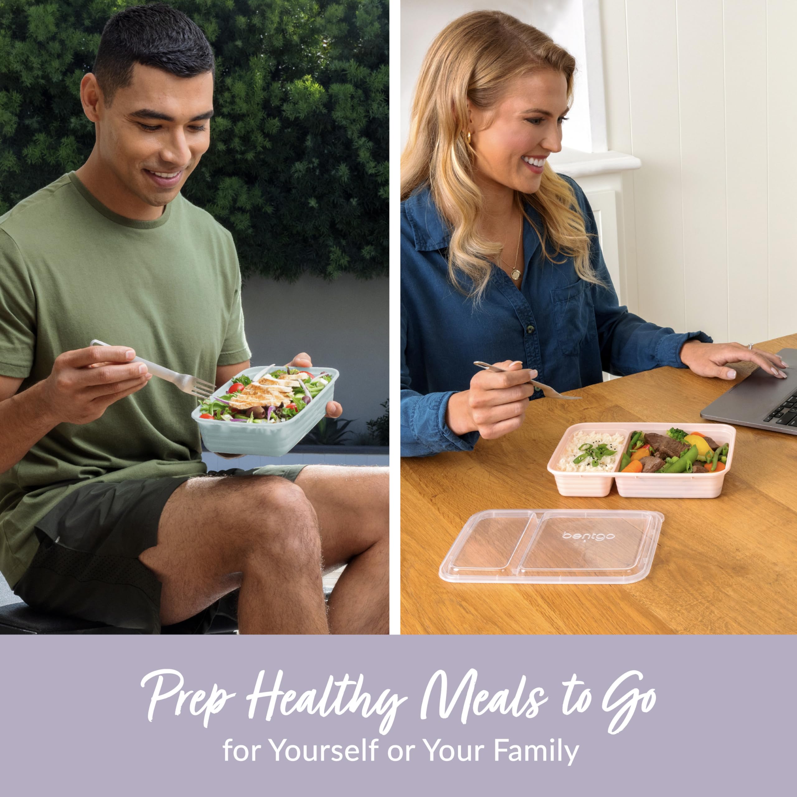 Bentgo Prep three compartment trays keep meals organized for busy days