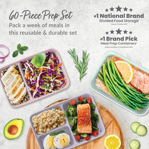 Bentgo Prep two compartment trays balance main and sides for lunch