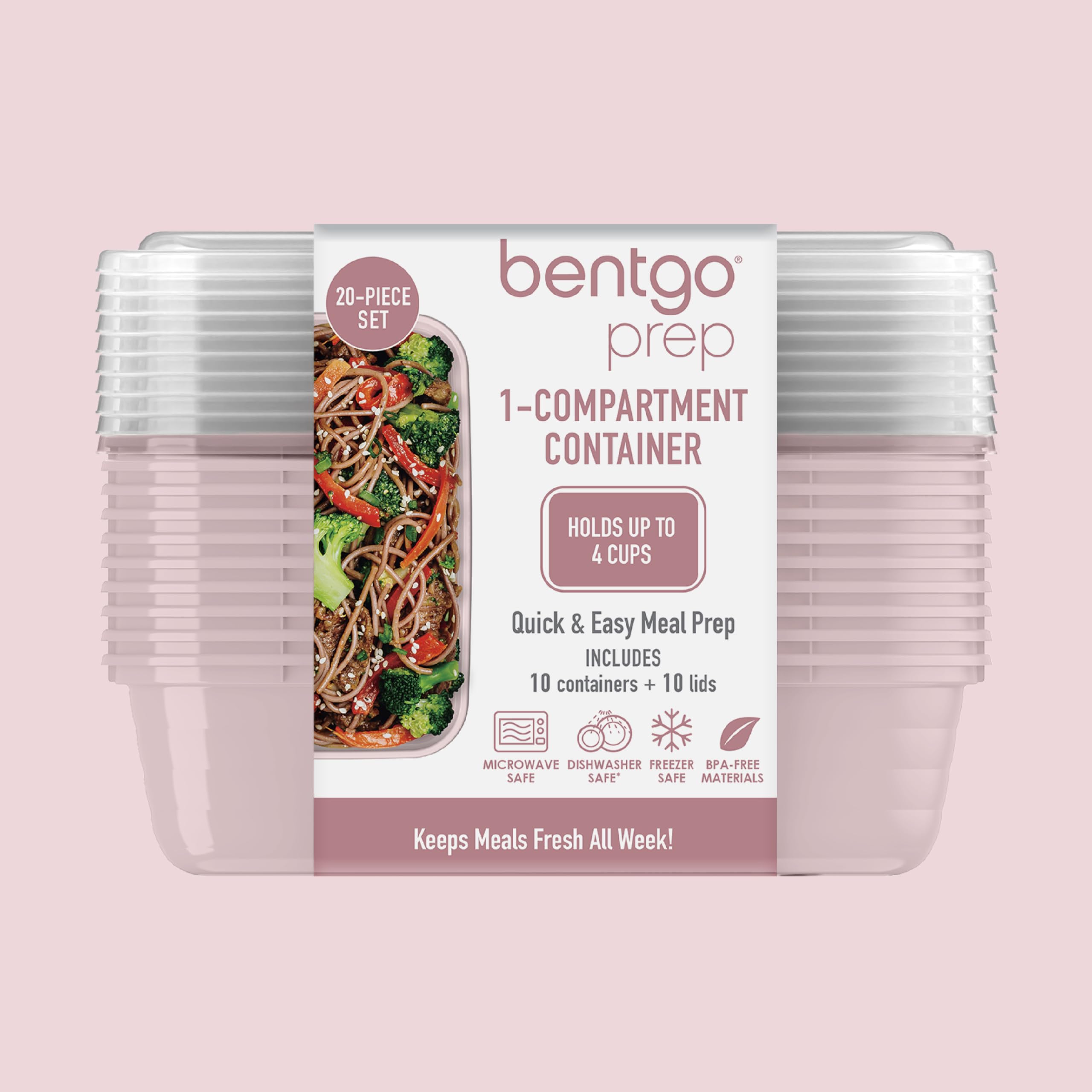 Clear stackable lids from Bentgo Prep keep food fresh and organized