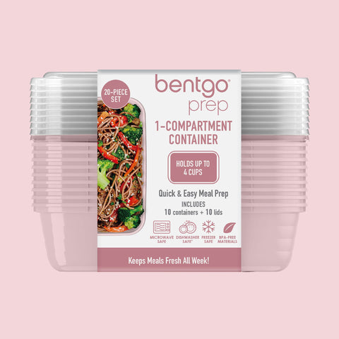 Clear stackable lids from Bentgo Prep keep food fresh and organized