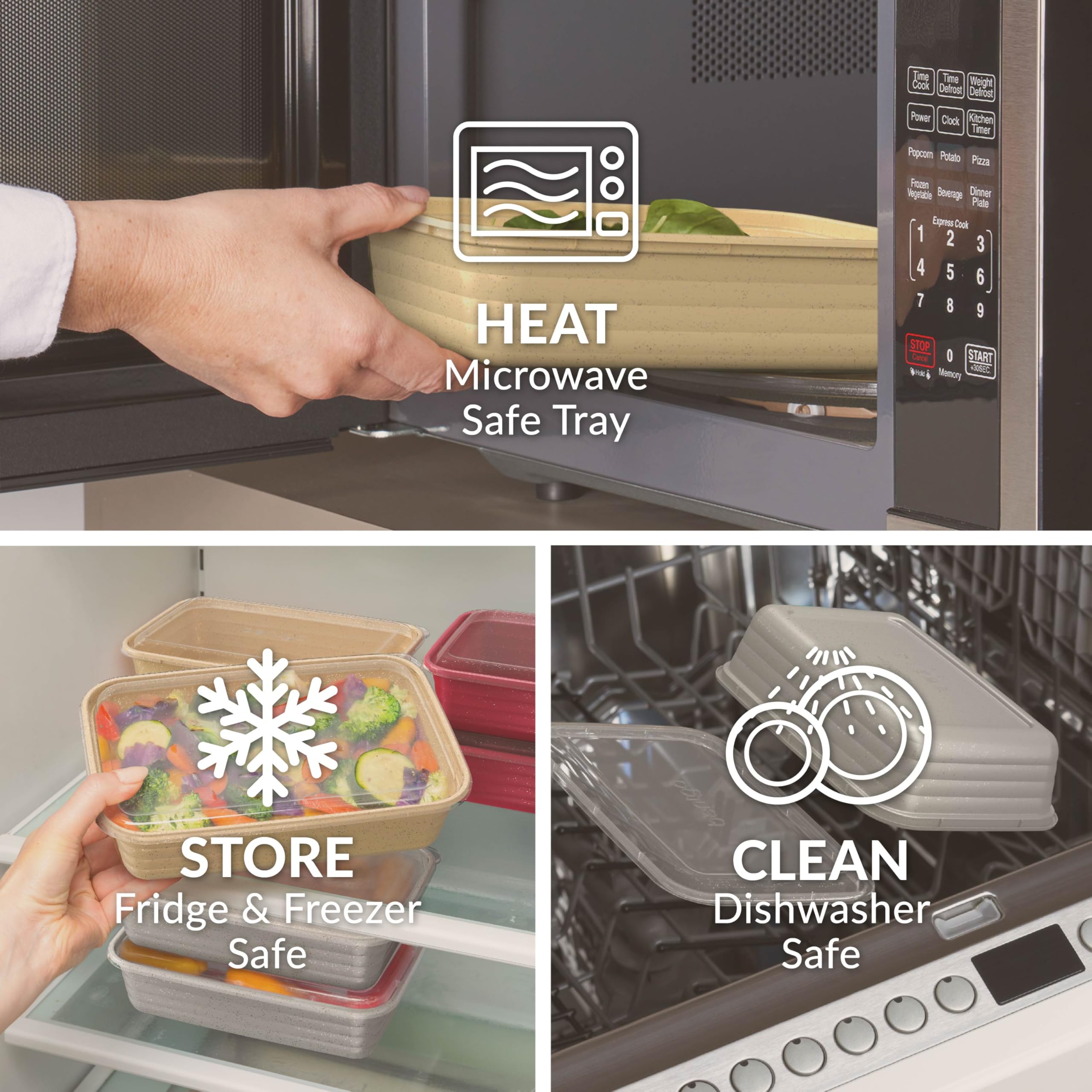 Bentgo Prep stackable design saving fridge space during holiday prep
