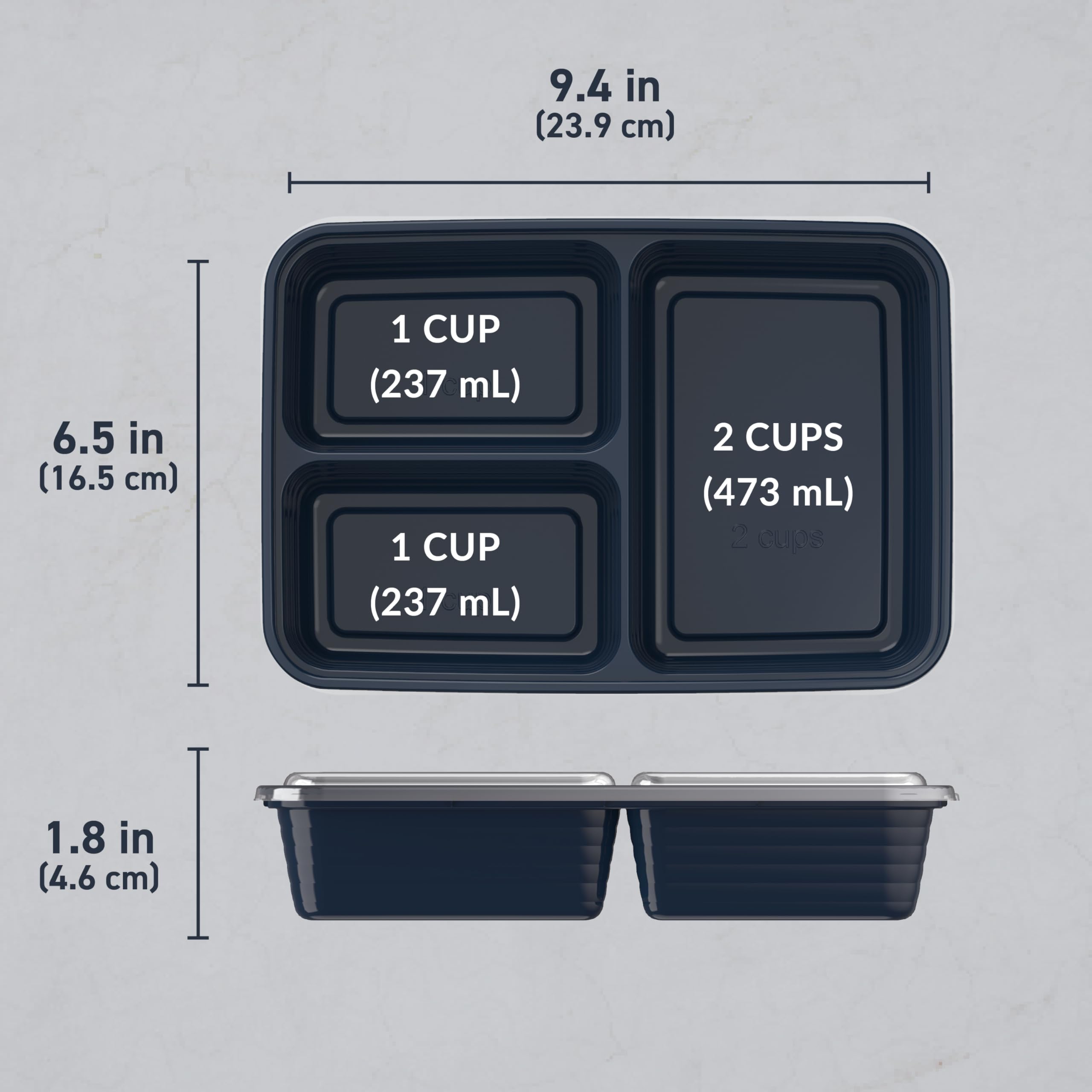 Bentgo Prep top-shelf dishwasher-safe trays simplify cleanup after meals.