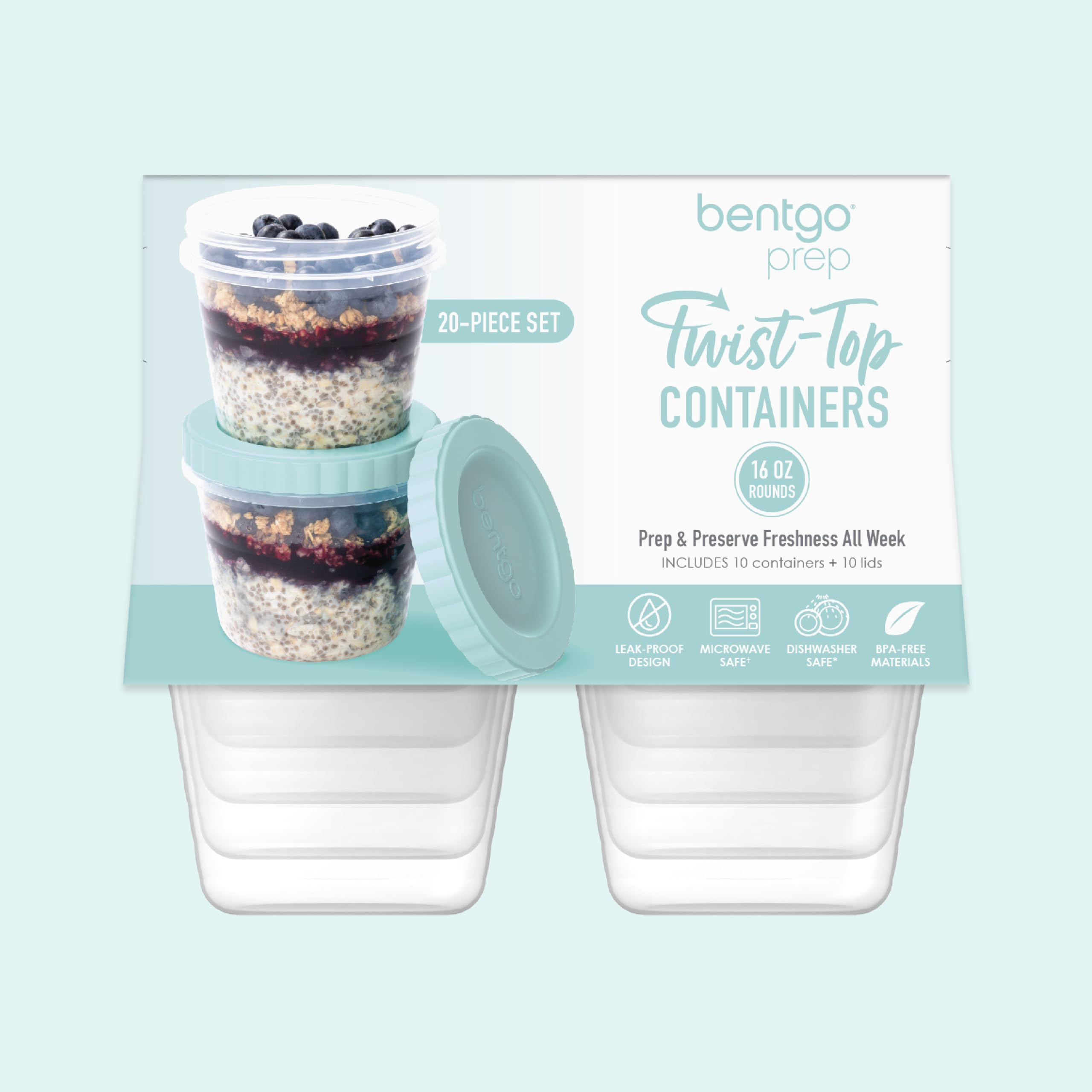 Bentgo Prep dishwasher-safe containers simplify cleanup after meals.